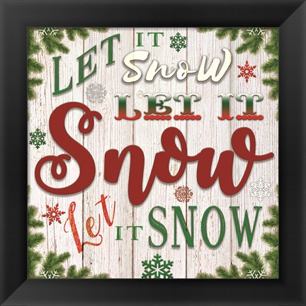 Framed Let It Snow Print