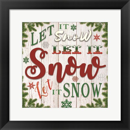 Framed Let It Snow Print