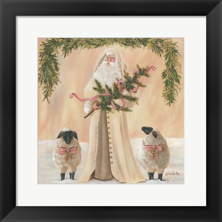 Framed Golden Christmas Print