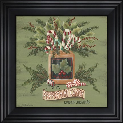 Framed Peppermint Christmas Print