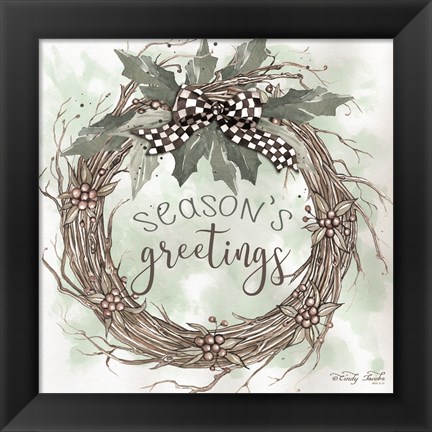 Framed Season&#39;s Greetings Print