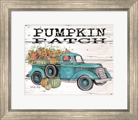 Framed Pumpkin Patch Truck Print