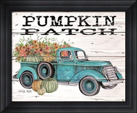Framed Pumpkin Patch Truck Print