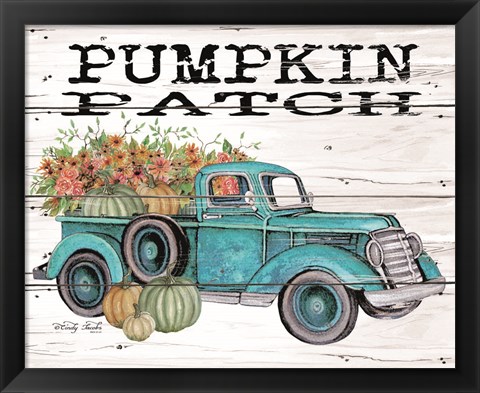 Framed Pumpkin Patch Truck Print