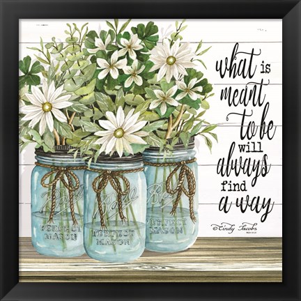 Framed Blue Jars - What is Meant to Be Print