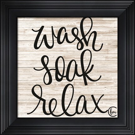 Framed Wash Soak Relax Print