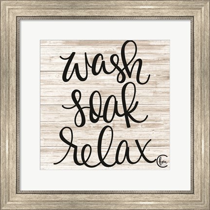 Framed Wash Soak Relax Print