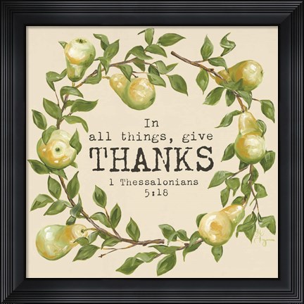 Framed Give Thanks Print