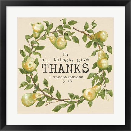 Framed Give Thanks Print