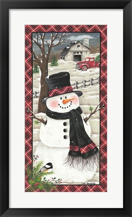 Framed Farmhouse Snowman Print