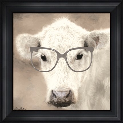 Framed See Clearly Cow Print