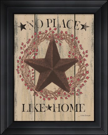 Framed No Place Like Home Wreath Print