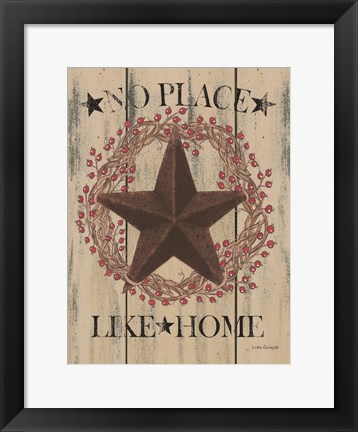 Framed No Place Like Home Wreath Print