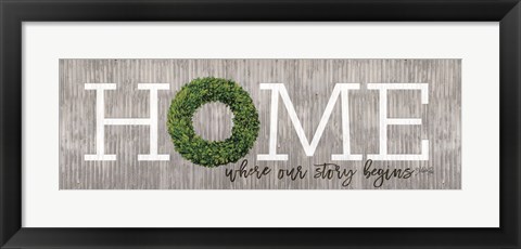 Framed Boxwood Home Print