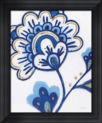 Framed Flora Chinoiserie VI Print