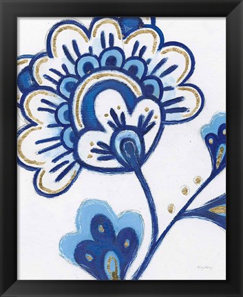 Framed Flora Chinoiserie VI Print