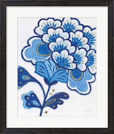 Framed Flora Chinoiserie V Print
