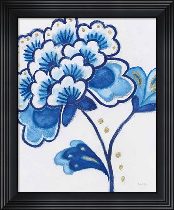 Framed Flora Chinoiserie IV Print