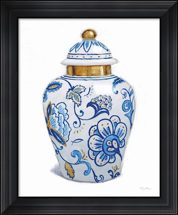 Framed Flora Chinoiserie II Print