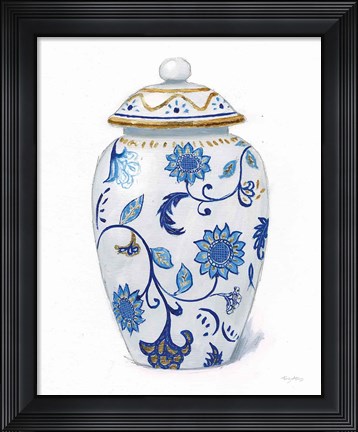 Framed Flora Chinoiserie I Print