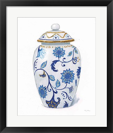 Framed Flora Chinoiserie I Print