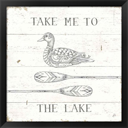 Framed Lake Sketches VII Print