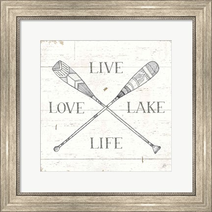 Framed Lake Sketches VI Print