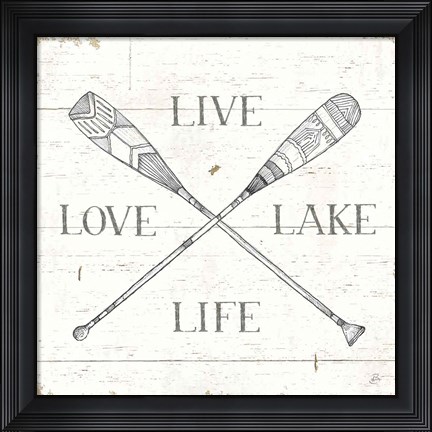 Framed Lake Sketches VI Print