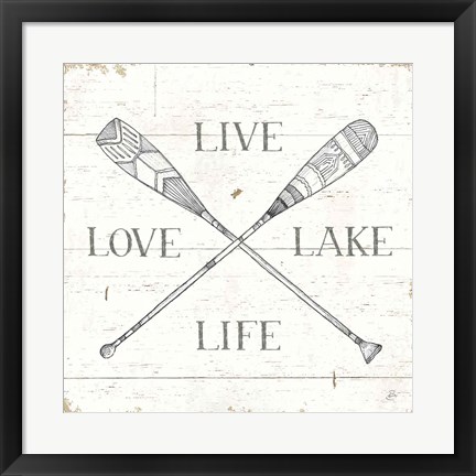 Framed Lake Sketches VI Print