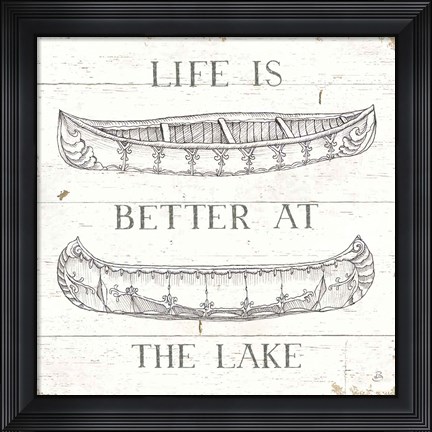 Framed Lake Sketches V Print