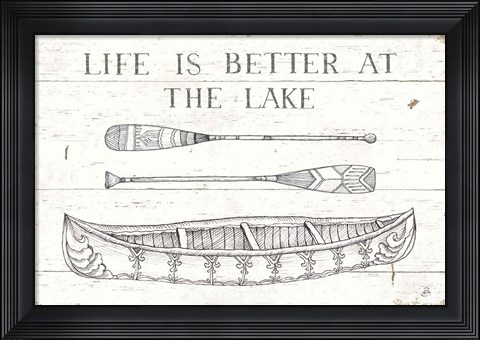 Framed Lake Sketches II Print