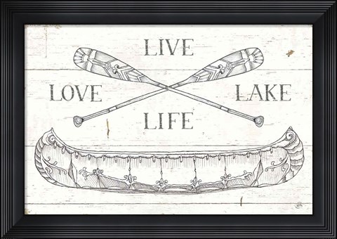 Framed Lake Sketches III Print