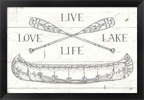 Framed Lake Sketches III Print