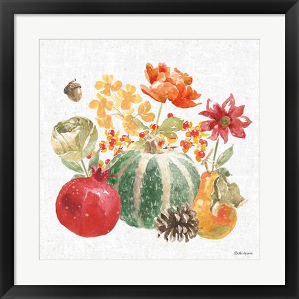 Framed Harvest Bouquet V Print