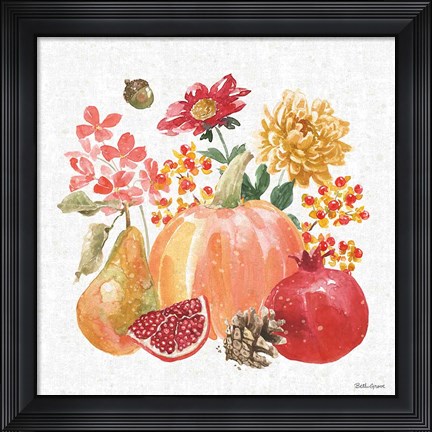 Framed Harvest Bouquet VI Print