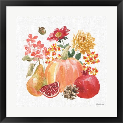 Framed Harvest Bouquet VI Print