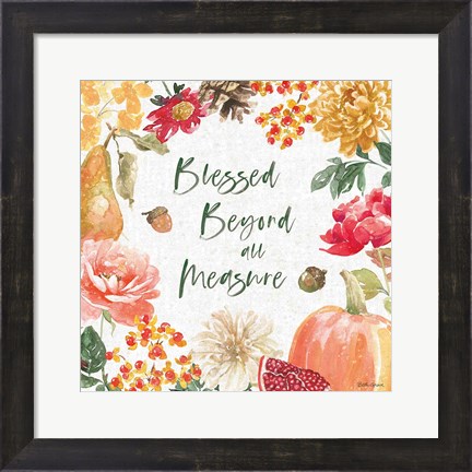 Framed Harvest Bouquet III Print