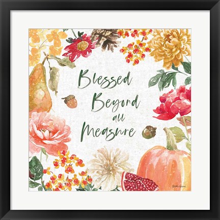 Framed Harvest Bouquet III Print