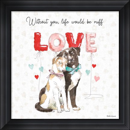 Framed Paws of Love IV Print