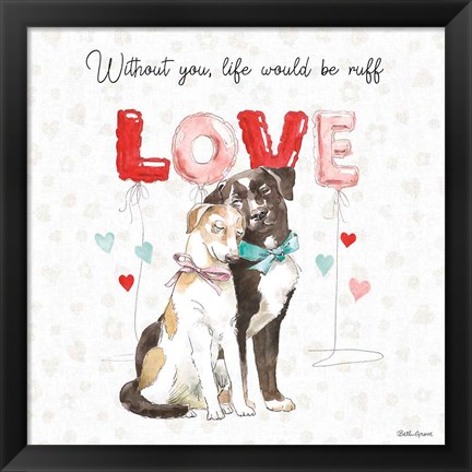 Framed Paws of Love IV Print