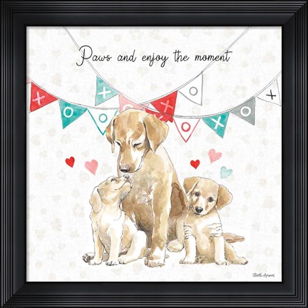Framed Paws of Love III Print