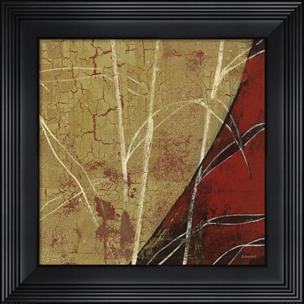 Framed Sun Stems Tile II Print