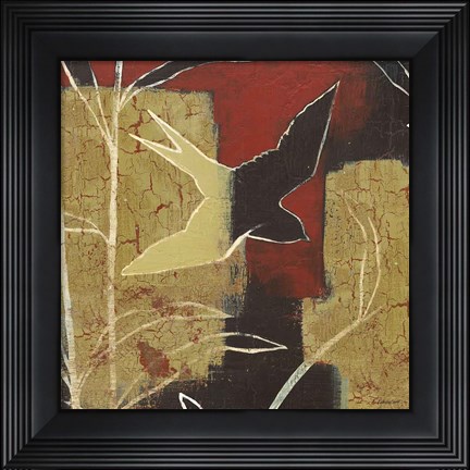 Framed Sun Stems Tile I Print