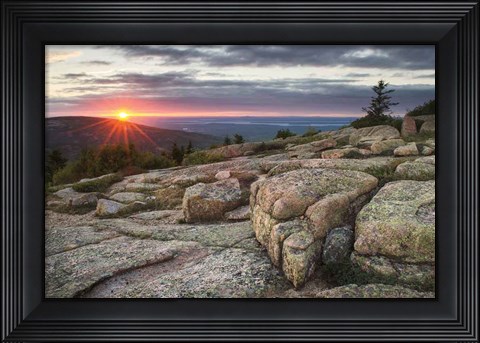 Framed Acadia National Park Sunset Print