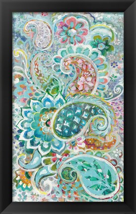 Framed Paisley Flowers Print