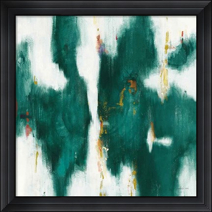 Framed Green Texture I Print