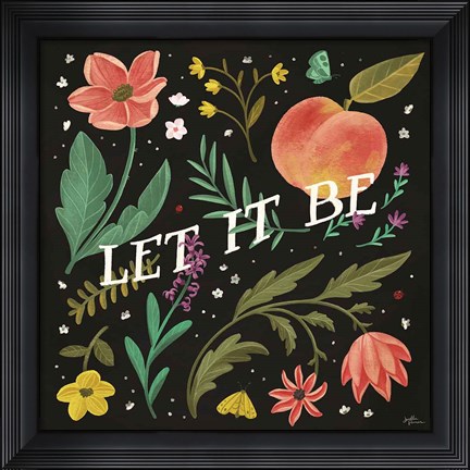 Framed Spring Botanical V Black Print