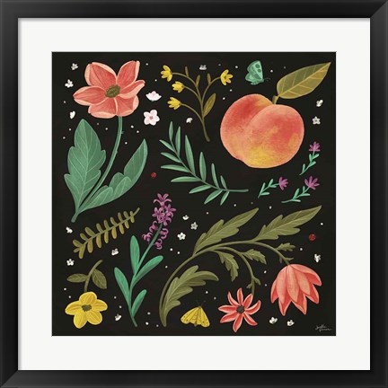 Framed Spring Botanical II Black Print