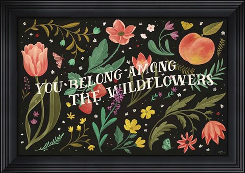 Framed Spring Botanical IV Black Print