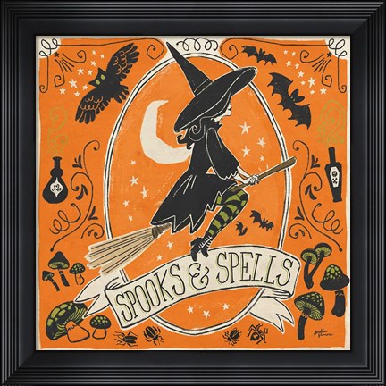 Framed Stay Creepy II Orange Print
